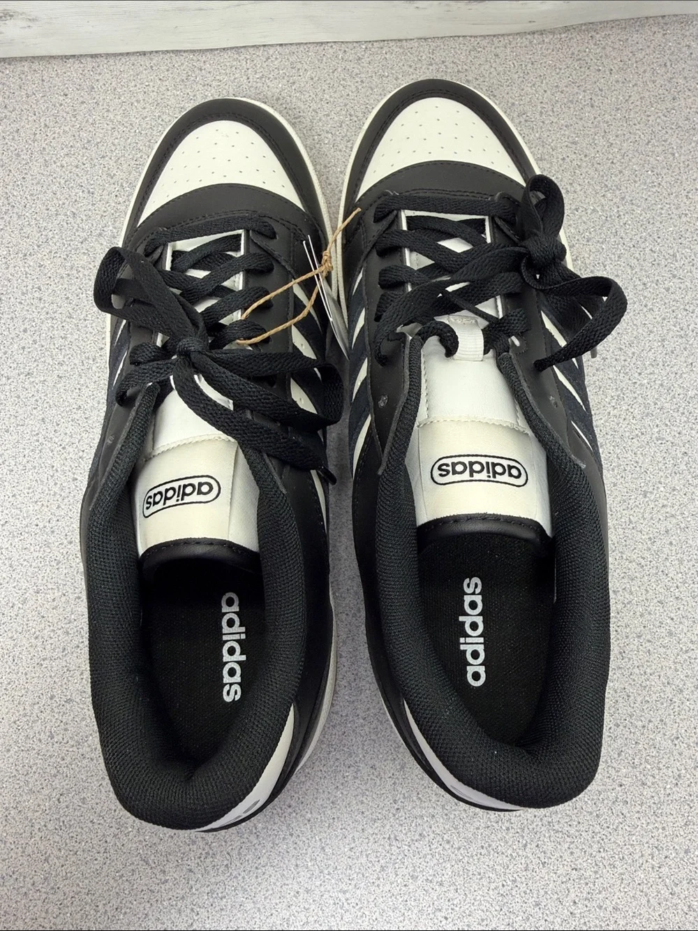 adidas Men's Black, White & Gum Low-Top Sneakers